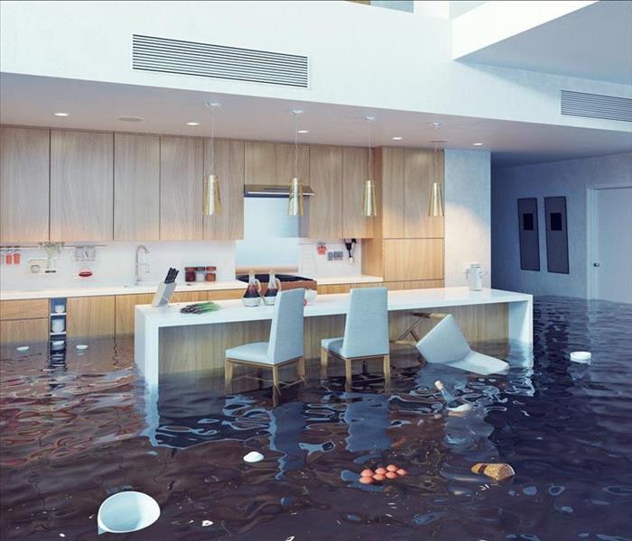 Flooding in kitchen.